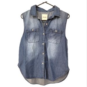 Mudd Jean Sleeveless Top with embroidery back